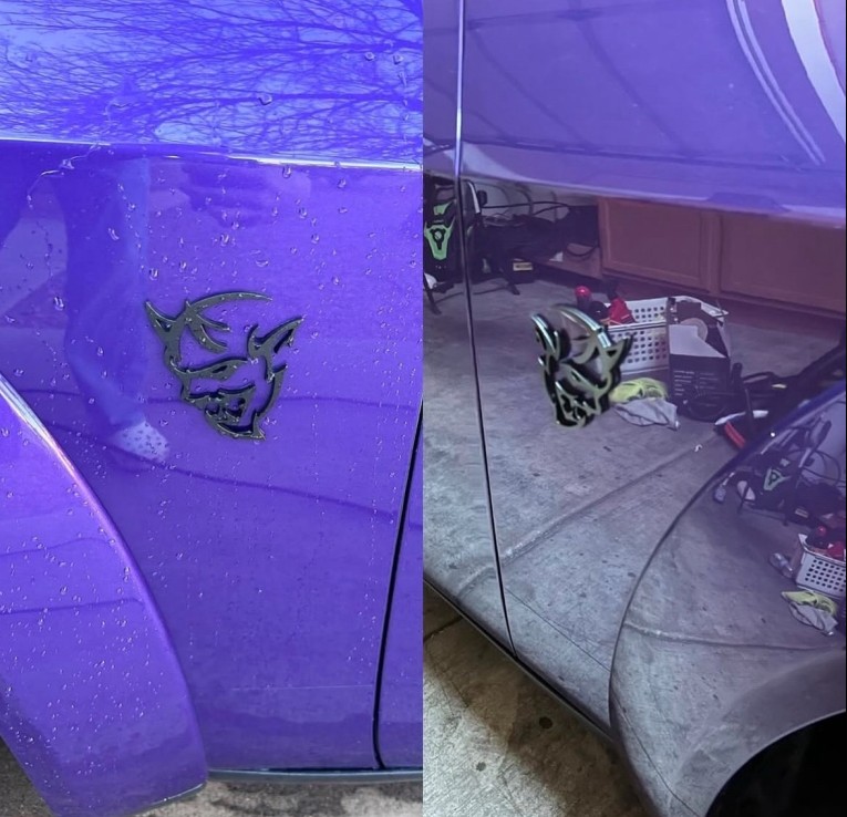 Car detailing before and after